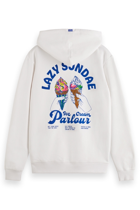 FRONT AND BACK ARTWORK HOODIE WHITE 2