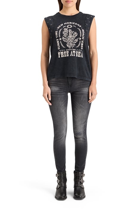 STUDDED PANEL TANK EVENING BLACK 3