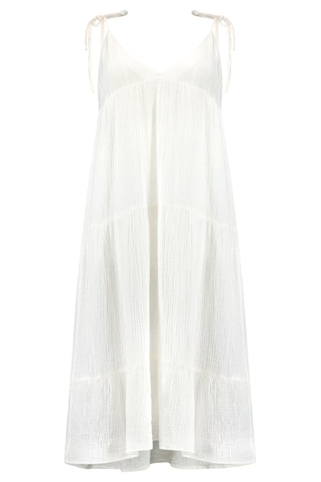 BOGOTA DRESS MOUSSELINE WAFFLE JET STREAM WHITE 3