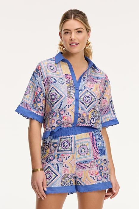 MAX SHORTS PAISLEY BANNER PAISLEY BANNER BLUE 7