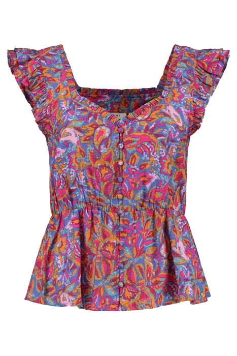 ELLE BLOUSE SICILIAN FLOWER PURPLE SICILIAN FLOWER 4