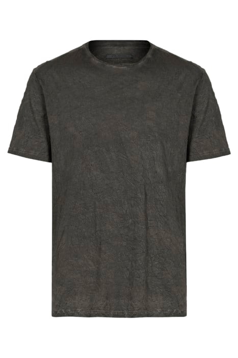 REGULAR FIT SS CREW WITH GARMENT DYE AND IRON GREY 1