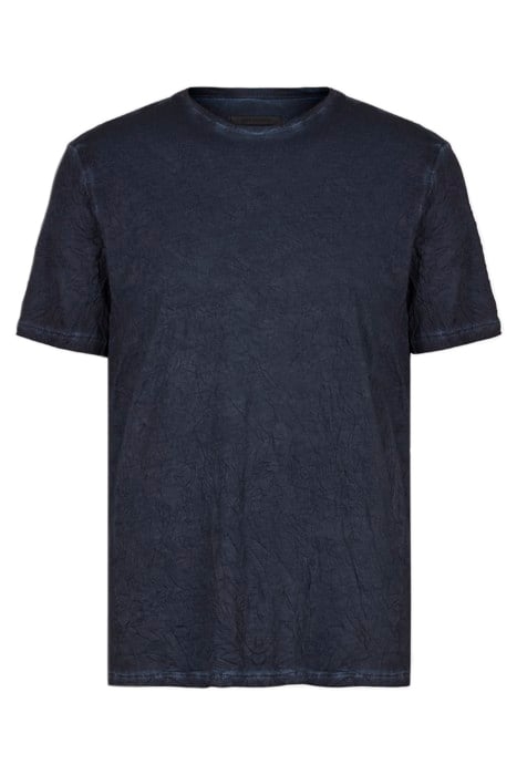 REGULAR FIT SS CREW WITH GARMENT DYE AND CAPRI BLUE 1