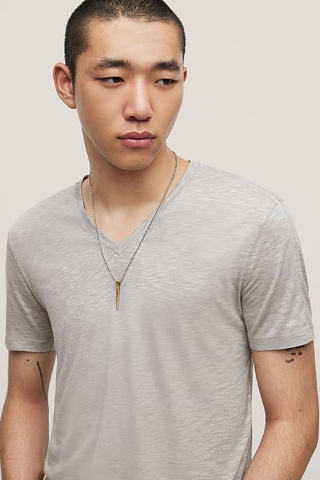 ASTOR REGULAR FIT SS V-N ECK TSHIRT WITH GRIFFIN GREY 2