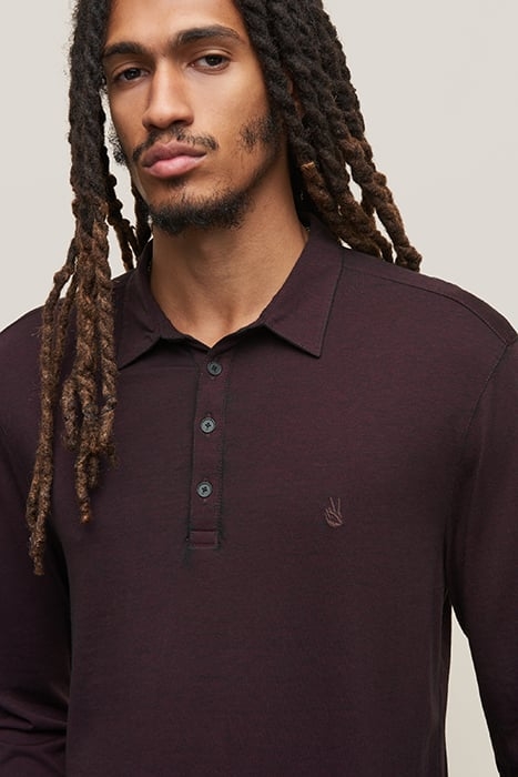 MARTY LS BURNOUT POLO W PSE BORDEAUX 2