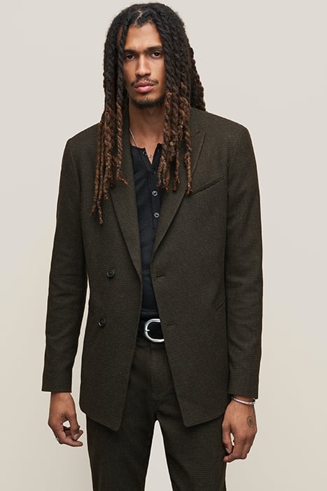 SLIM FIT PEAK LAPEL JACKET WITH ASYMMETR KELP 1