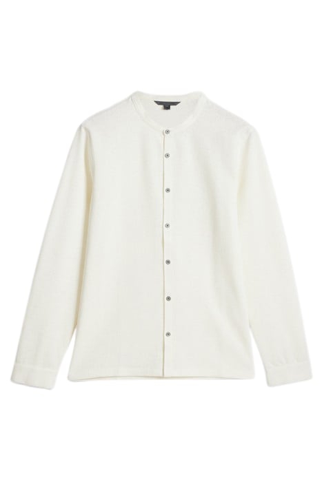 YANCEY REGULAR FIT LS STAND COLLAR SHIRT WHITE 2