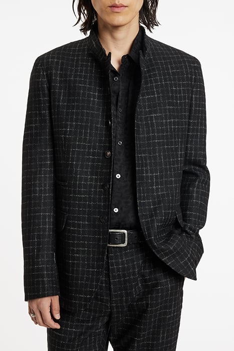 SLIM FIT SINGLE BREASTED CUT-AWAY JACKET BLACK 1
