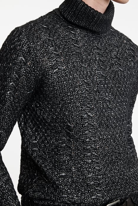 BARCLAY LS TURTLE NECK W RANDOM BREAK CA METAL BLACK 3