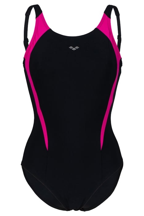 WOMEN'S BODYLIFT SWIMSUIT LOLA U BACK PA BLACK-ROSE VIOLET 4