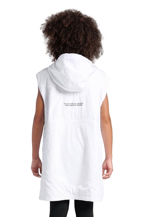 WOMEN'S HOODED SLEEVELESS JACKET MPH WHITE 2