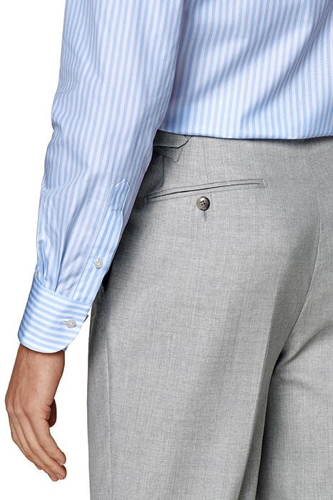 LIGHT BLUE STRIPED TWILL SLIM FIT SHIRT 6