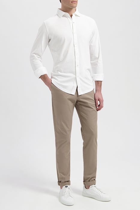 BARTON | TAILORED JERSEY SHIRT PURE WHITE 3