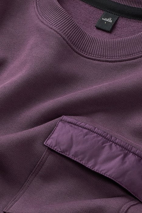 MOORE-POCKET | CHEST POCKET SWEATER ROYAL PURPLE 2