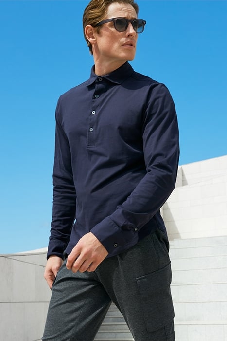 THOMSON | TAILORED JERSEY POLOSHIRT DARK NAVY 3