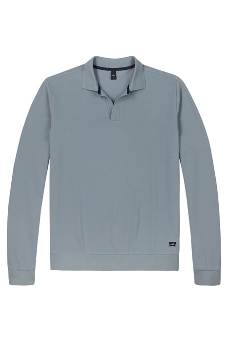 BARNETT | LONGSLEEVE RETRO POLOSHIRT CHALK BLUE 1