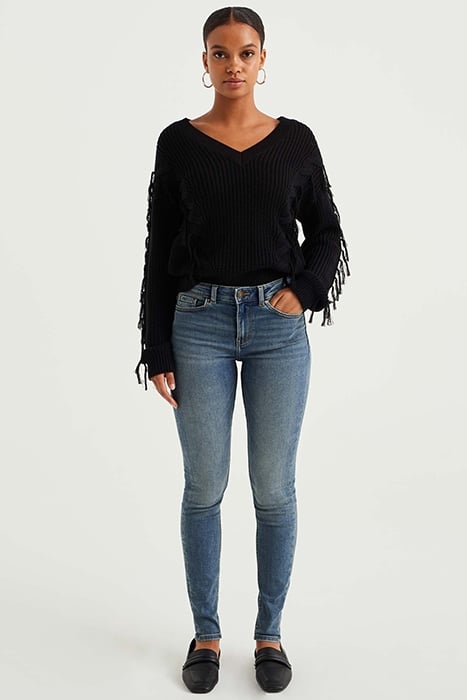 5-POCKET MID WAIST DARK BLUE 3