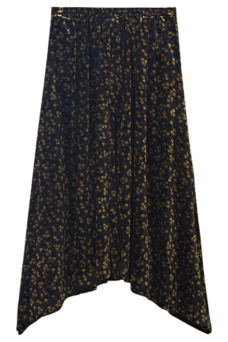 ISABELLE DEVORE VELVET SKIRT GREY 5