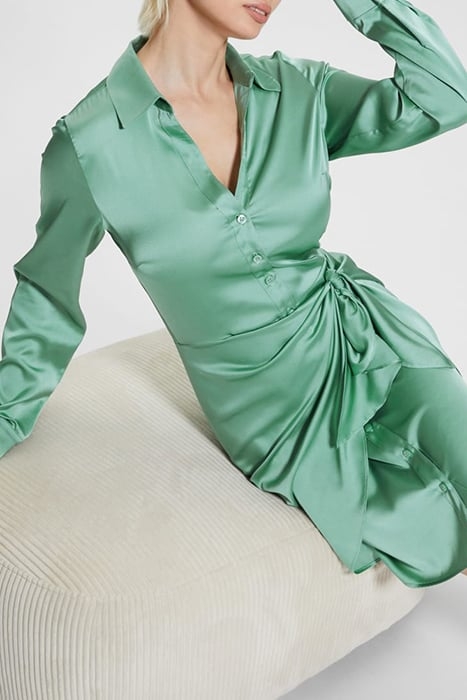 GUESS ECO ES LS ALYA DRESS VITAL GREEN 7