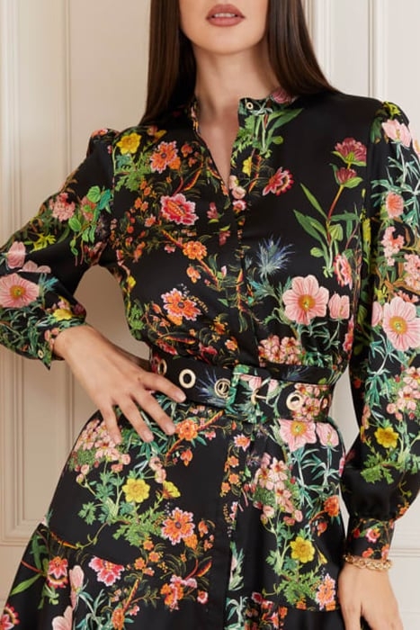 MARCIANO BY GUESS BLAIR DRESS BLACK BEAUTY PRINT 6