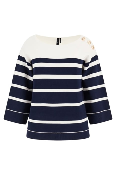 FEBE SWEATER STRIPED BLUE AND WHITE KNITTED STRIP 4