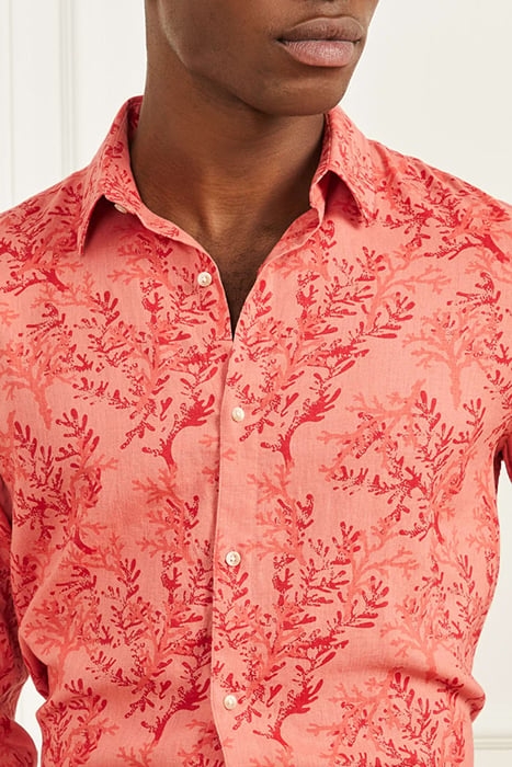 JOE COLLAR NOTCHE SPICED SALMON CASUAL SHIRT CORAL 5