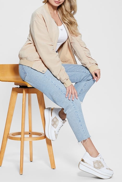 GUESS ECO LS ODESSA FLIGHT JACKET CALM SANDS MULTI 5