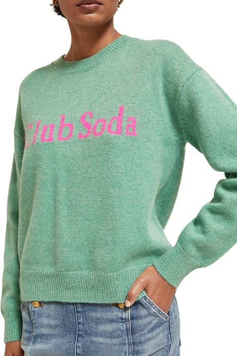 INTARSIA CLUB SODA PULLOVER FROZEN MINT 6