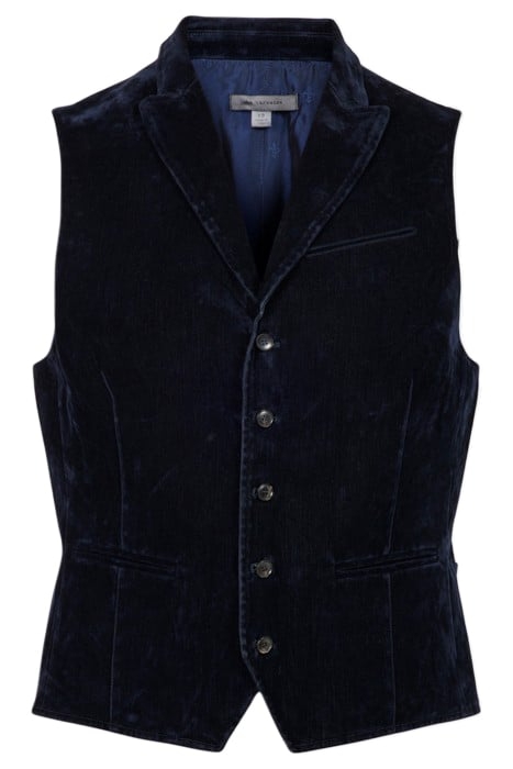 SLIM FIT PEAK LAPEL VEST NIGHT SKY 2