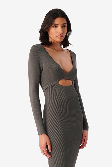 EUGENIA DRESS IN STONE GREY 4