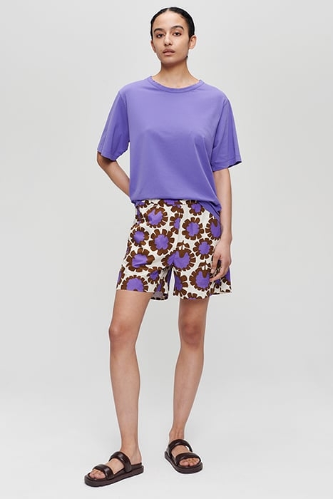 COTTON PRINTED SHORT VIOLET 2