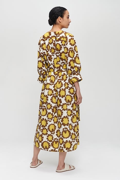 COTTON PRINTED DRESS YELLOW 2