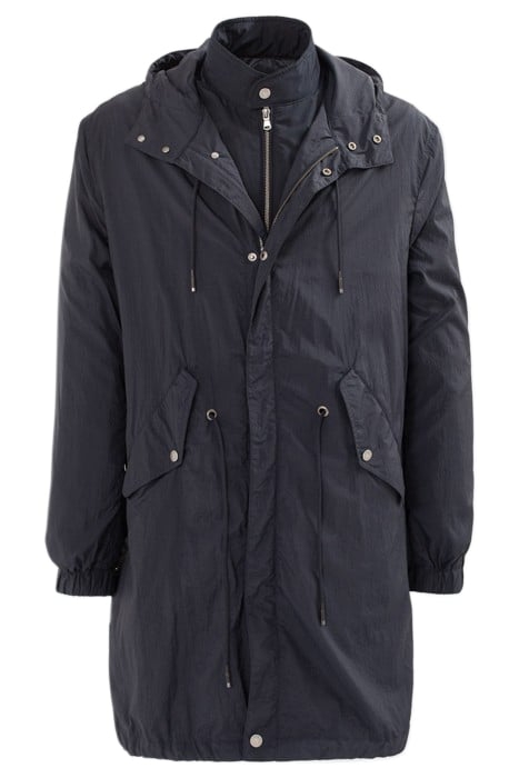 NAVY NYLON PARACHUTE-STYLE 2-IN-1 PARKA 4