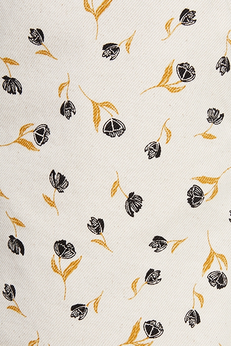 ECRU DENIM SHORTS WITH ROCK MINI-FLOWER PRINT 7