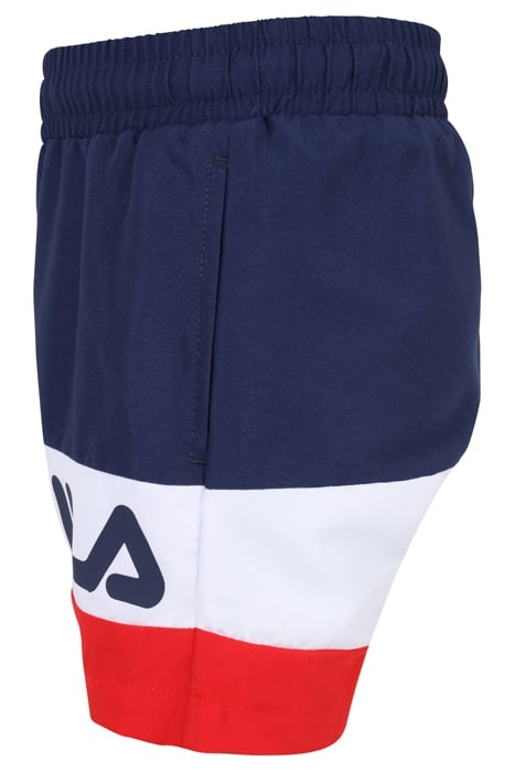 LANGULA BEACH SHORTS MEDIEVAL BLUE-BRIGHT WHITE-TRUE RED 3
