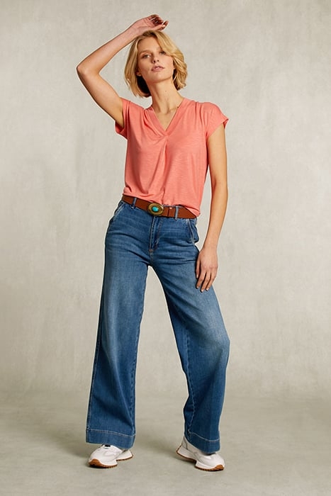 ORANGE V-NECK T-SHIRT SHORT SLEEVES ORANGE 3