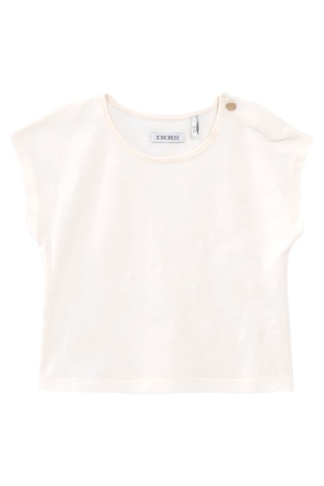 BABY GIRLS’ ECRU T-SHIRT AND PRINTED DUNGAREES OUTFIT 4