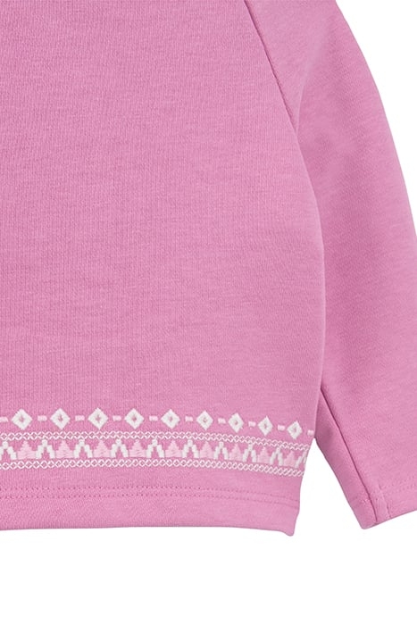 BABY GIRLS’ MAUVE CARDIGAN WITH ETHNIC EMBROIDERY 6