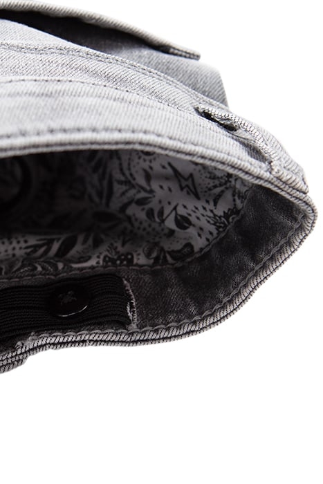 GIRLS' GREY SLIM JEANS WITH ASYMMETRIC ZIP & FRINGED CUFFS 6