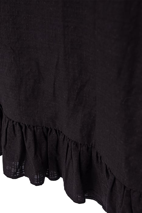 GIRLS’ BLACK BUTTONED WIDE BLOUSE WITH PEPLUM 6