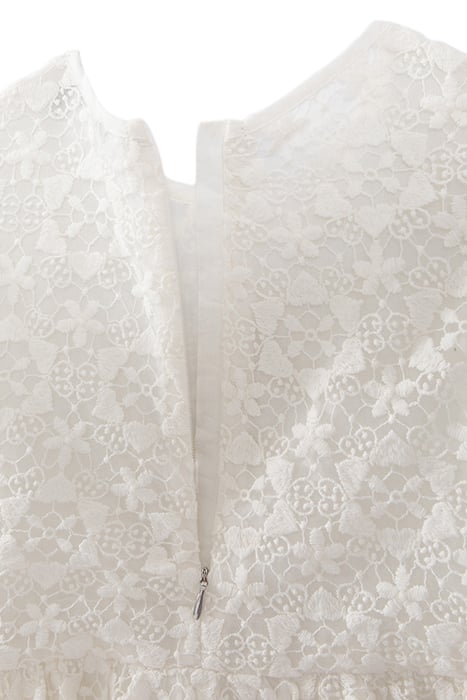 GIRLS’ OFF-WHITE BLOUSE WITH EMBROIDERED LACE 4