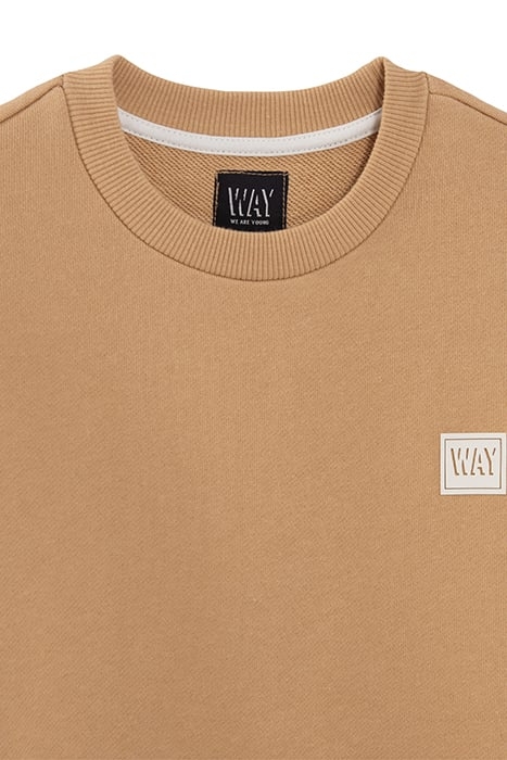 BOYS’ BEIGE SWEATSHIRT WITH EMBOSSED SLOGAN ON BACK 5
