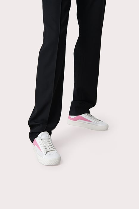 RODINA WHITE AND PASTEL PINK GRAINED LEATHER WHITE AND PASTE 2