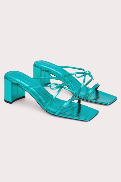 JUNE AQUAMARINE METALLIC LEATHER AQUAMARINE 2