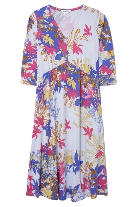 TEA MIDI JERSEY DRESS BLUE MULTI 2