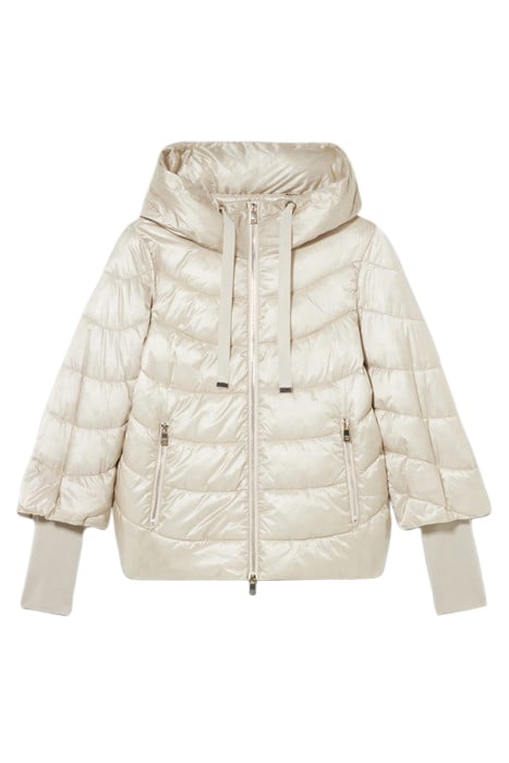 ECO-FRIENDLY DOWN JACKET WITH DETACHABLE ARM WARMERS BEIGE 4
