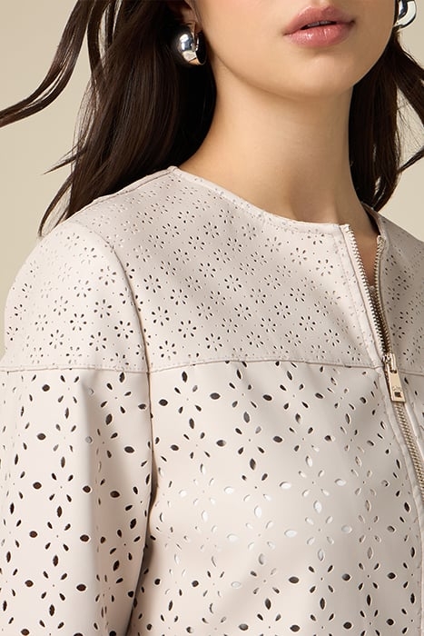 OPENWORK FABRIC WINTER JACKET NATURAL 4