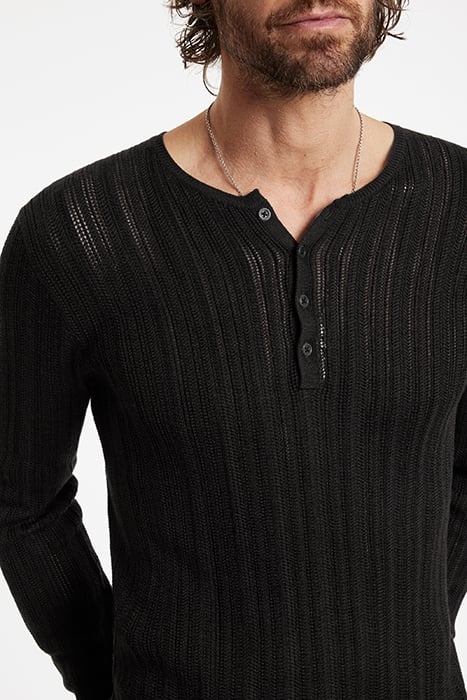 SALETE REGULAR FIT HENLEY BLACK 3