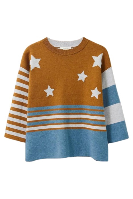 REVERSIBLE STAR JUMPER TEAL MULTI 2