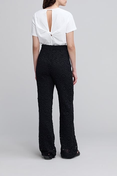 WHITE KNOTTED ORGANIC COTTON T-SHIRT 3